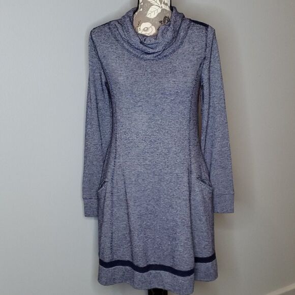 PAPER CRANE Blue Sweater Dress M Pockets! - Picture 2 of 10